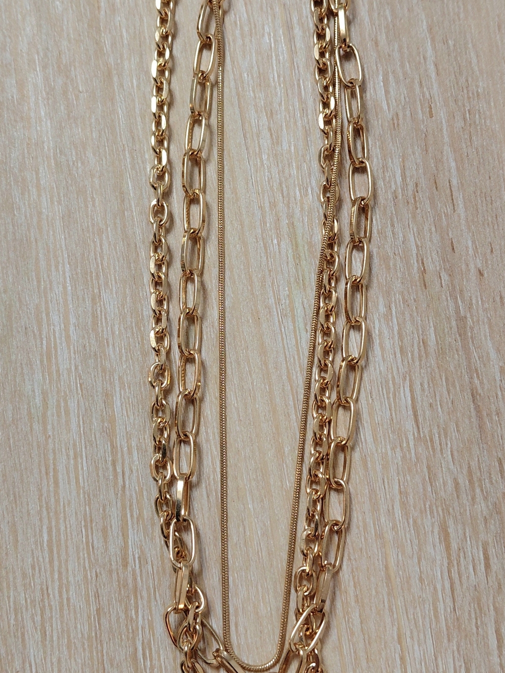 Francesca's Collections Gold-Tone Layered Chain Necklace